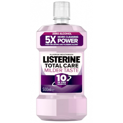 LISTERINE ® TOTAL CARE MILDER TASTE SMOOTH MINT MOUTHWASH 500 ML